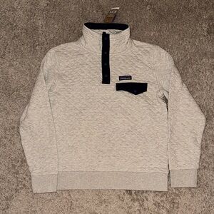 Patagonia Light Grey Quilted Pullover